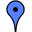 Blue map marker indicating standard monopole cell tower project locations