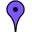 Purple map marker indicating broadleaf tree cell tower project locations